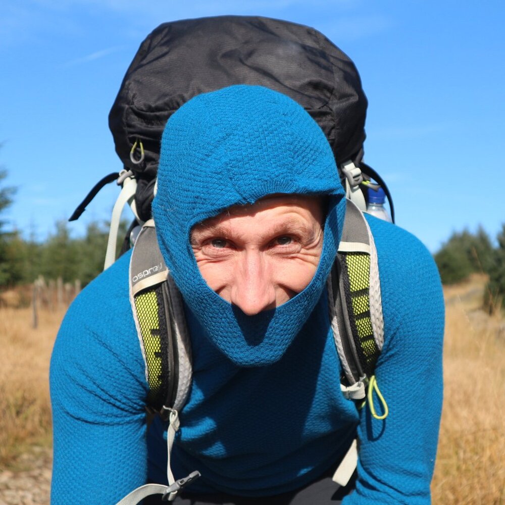 RARE Patagonia Capilene Air Base Layer Hoody * Balkan Blue * MEDIUM